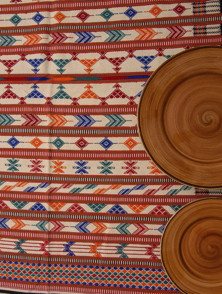 Kashida Pattu Woven Table Runner - Large 