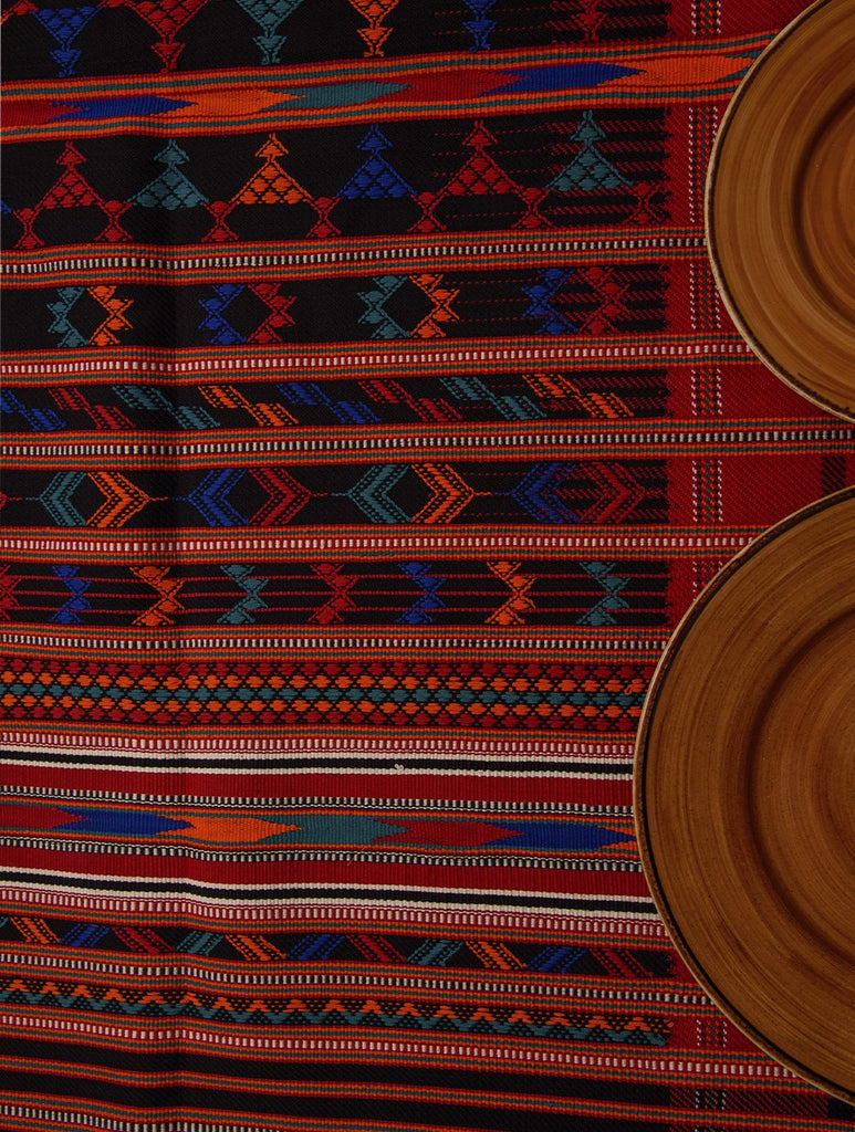 Kashida Pattu Woven Table Runner - Large 