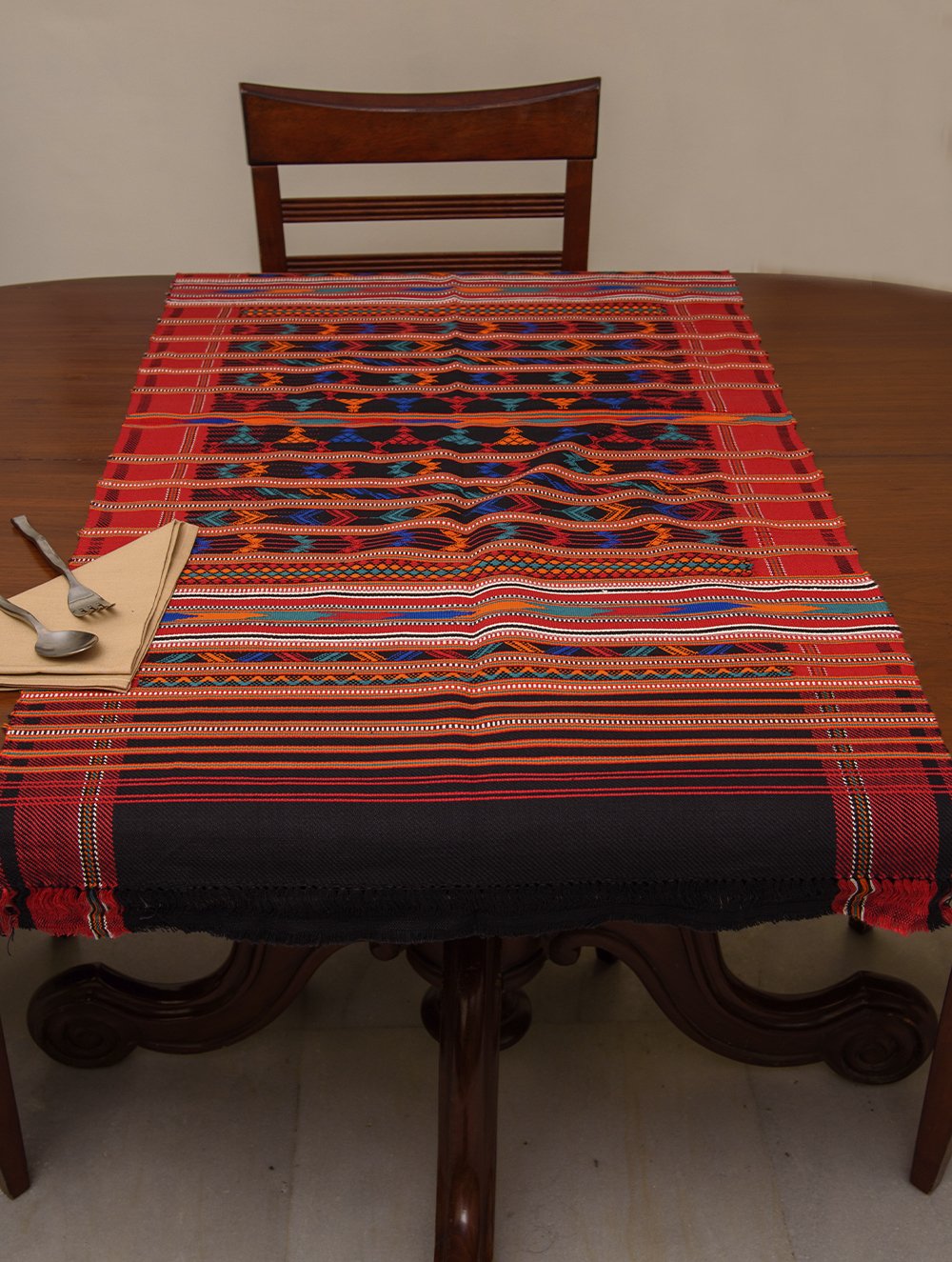 Load image into Gallery viewer, Kashida Pattu Woven Table Runner - Large 
