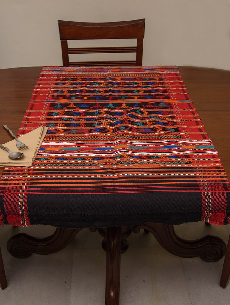 Kashida Pattu Woven Table Runner - Large 