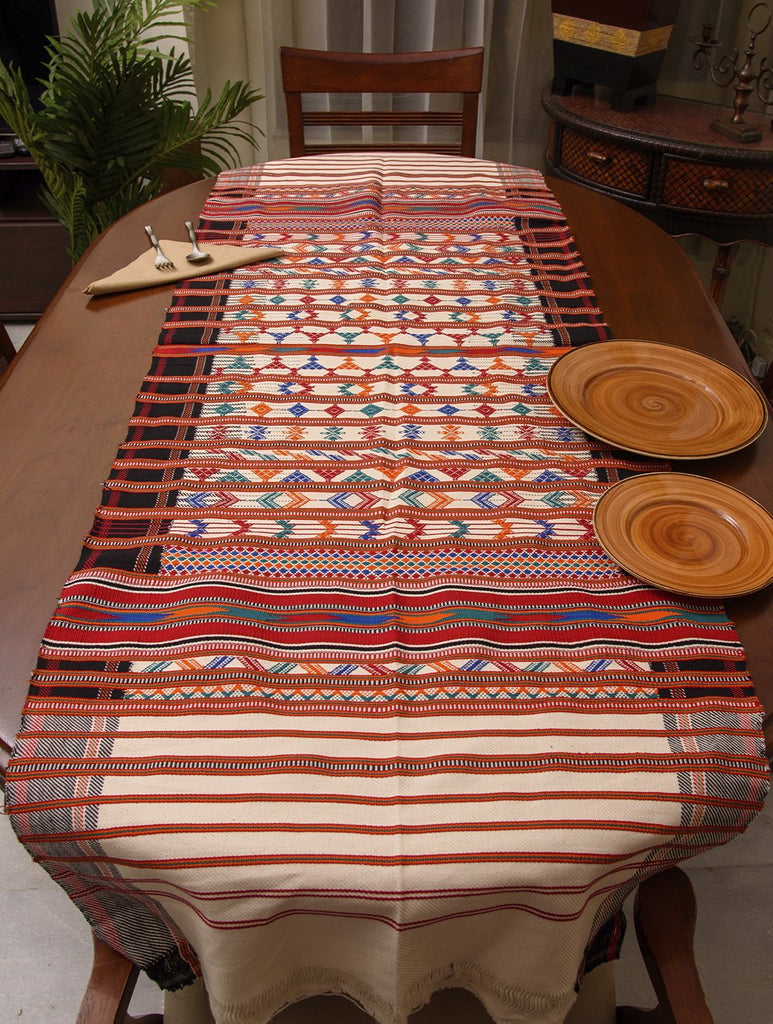 Kashida Pattu Woven Table Runner 