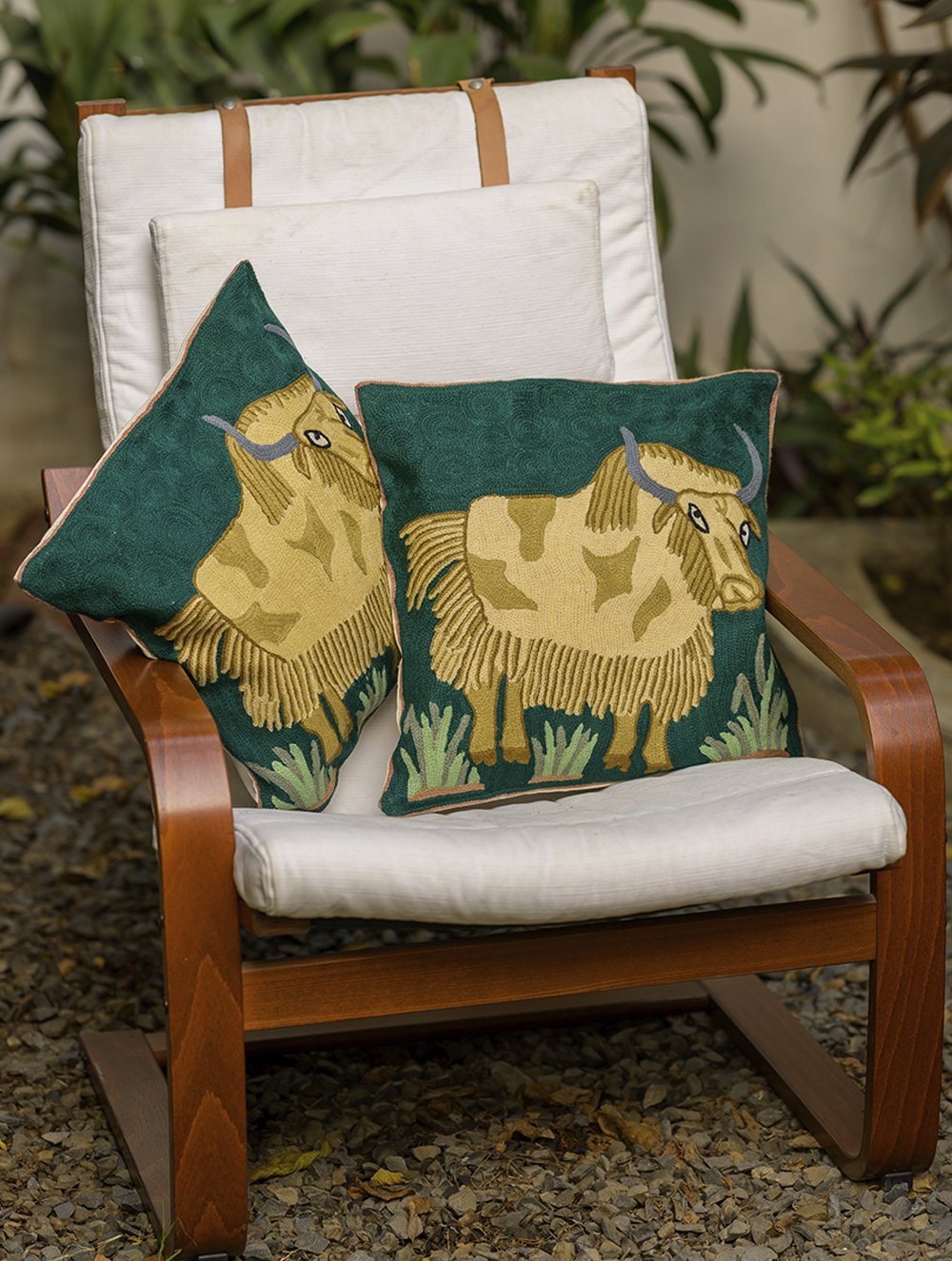 Load image into Gallery viewer, Kashmiri Aari Embroidered - Cushion Covers (Set of 2)