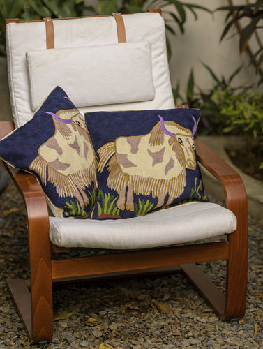 Kashmiri Aari Embroidered - Cushion Covers (Set of 2)