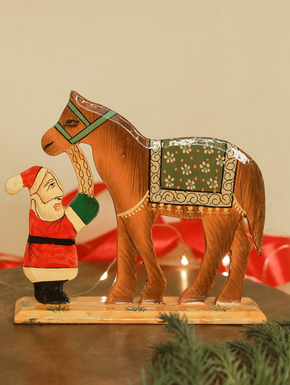 Load image into Gallery viewer, Kashmiri Art Xmas Decorations - Santa