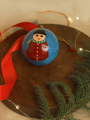 Kashmiri Art Xmas Decorations - Set of 4 (2 Baubles & 2 Stars)