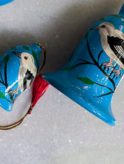 Kashmiri Art Xmas Decorations - Set of 5 (3 Baubles, 2 Bells)