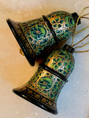 Kashmiri Art Xmas Decorations - Set of 7 (3 Butterflies, 2 Baubles, 2 Bells)