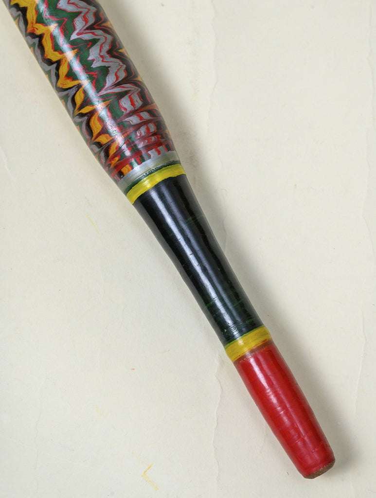 Kutch Lacquer Craft Wooden Rolling Pin (Black & Red Belan)