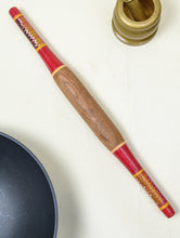 Load image into Gallery viewer, Kutch Lacquer Craft Wooden Rolling Pin (Deep Red Belan)