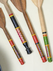 Kutch Lacquer Craft Wooden Spoons & Ladles (Set of 4)