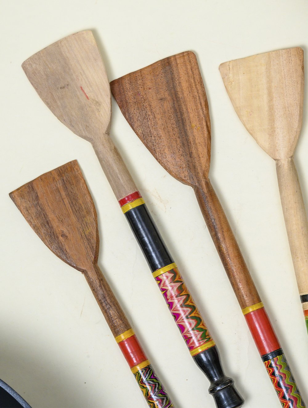 Kutch Lacquer Craft Wooden Spoons & Ladles (Set of 4)