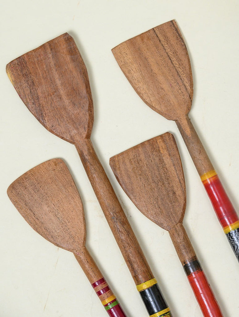 Kutch Lacquer Craft Wooden Spoons & Ladles (Set of 4)