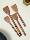 Kutch Lacquer Craft Wooden Spoons & Ladles (Set of 4)