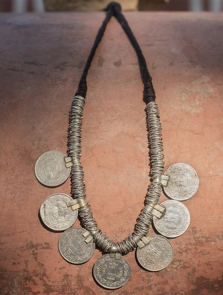 Lambani Tribal Neckpiece - 50 Paise Coins