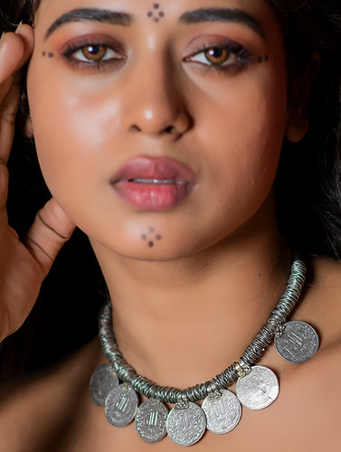Lambani Tribal Neckpiece - 50 Paise Coins