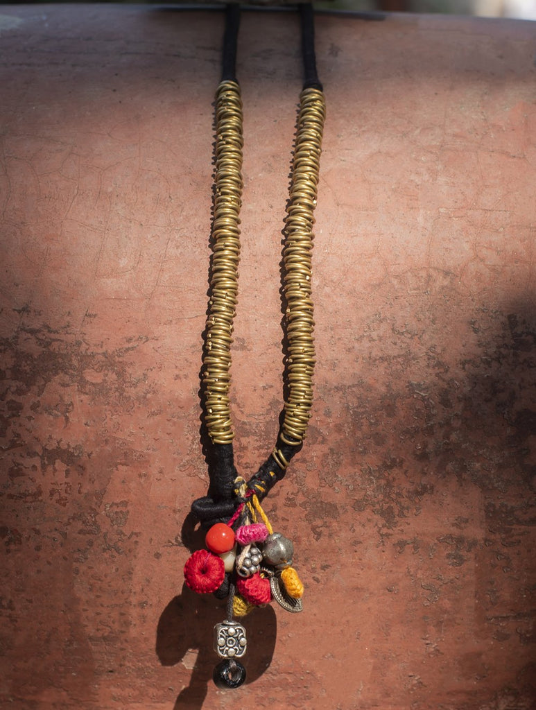 Lambani Tribal Neckpiece - Brass (Multicoloured)
