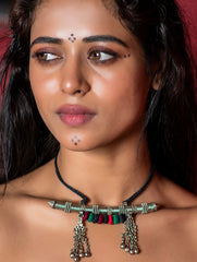 Lambani Tribal Neckpiece - Hasli Cresent Moon