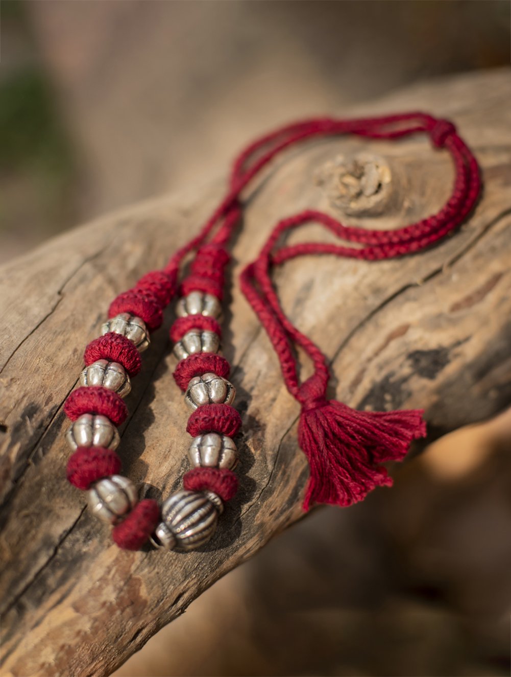 Lambani Tribal Neckpiece - Kona (Maroon)