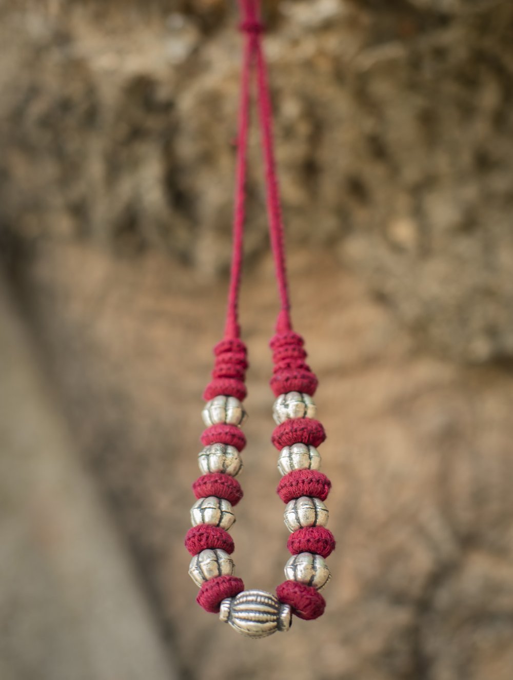 Lambani Tribal Neckpiece - Kona (Maroon)