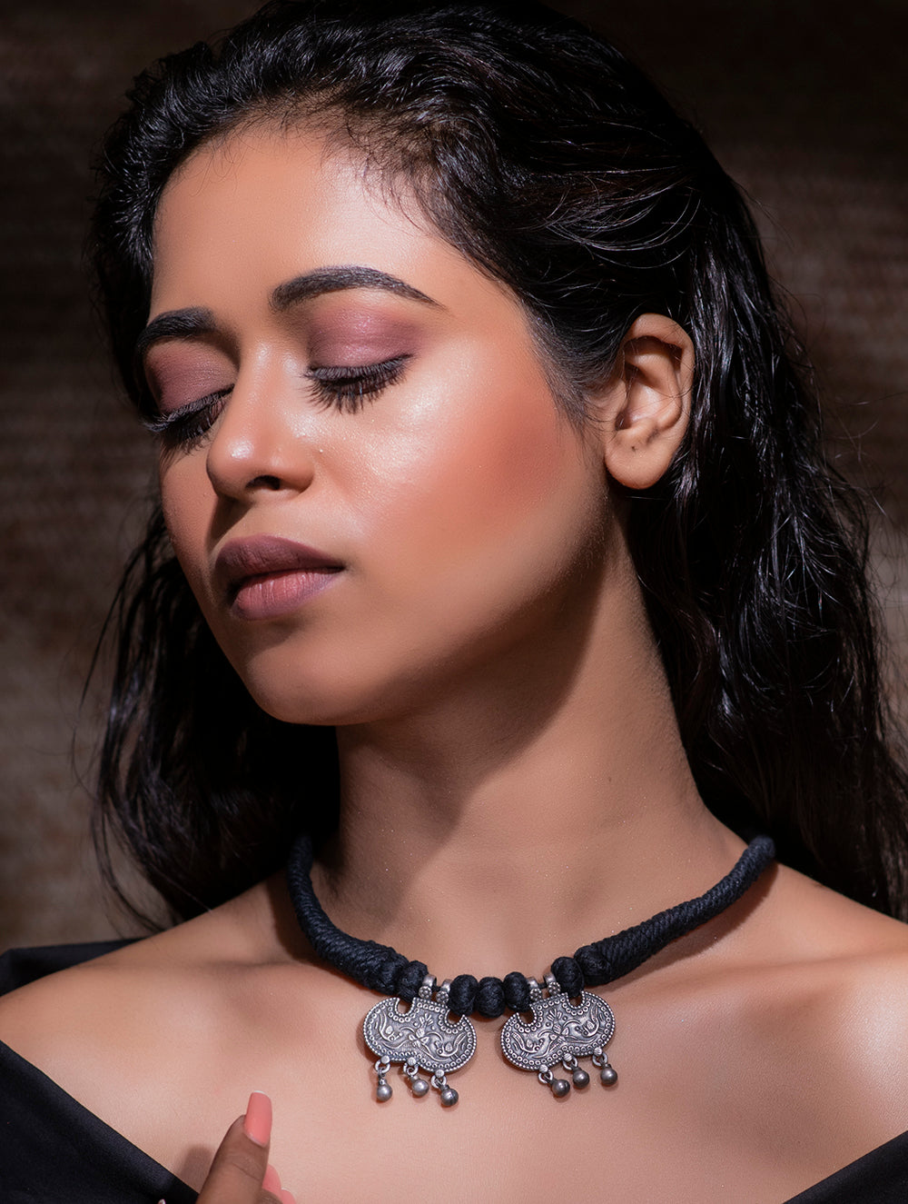 Lambani Tribal Neckpiece - Ornate Double Pendant