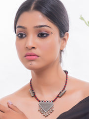 Lambani Tribal Neckpiece - Trikon Pendant