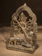 Load image into Gallery viewer, Large Dhokra Craft Curio - Goddess Durga  Victory