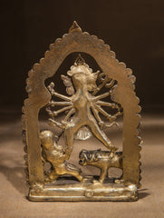 Large Dhokra Craft Curio - Goddess Durga  Victory