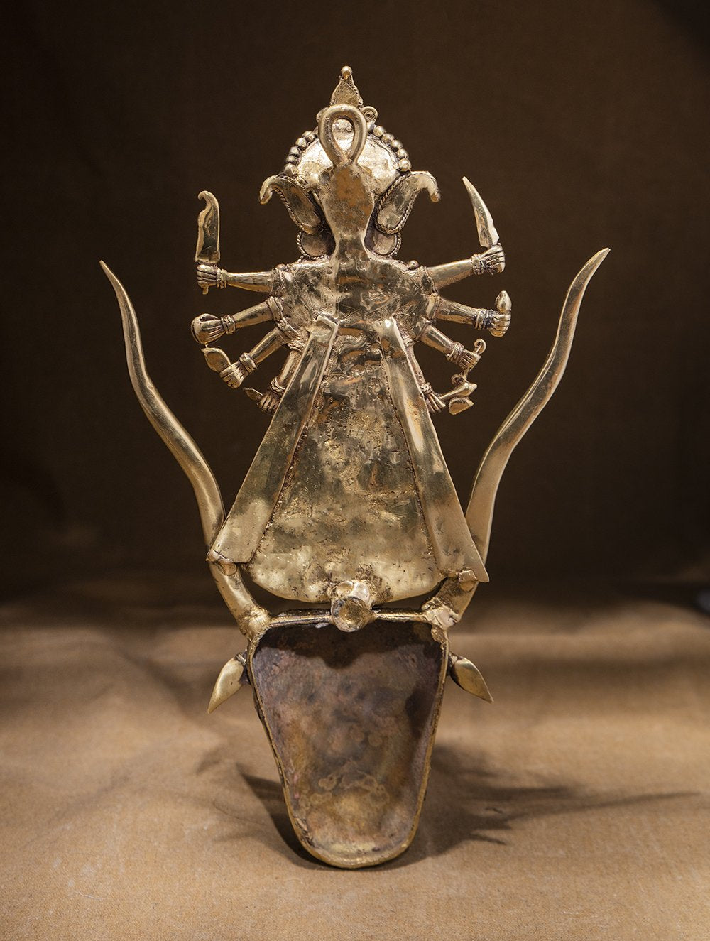 Large Dhokra Craft Wall Piece - Goddess Durga Mahishasur Mardini