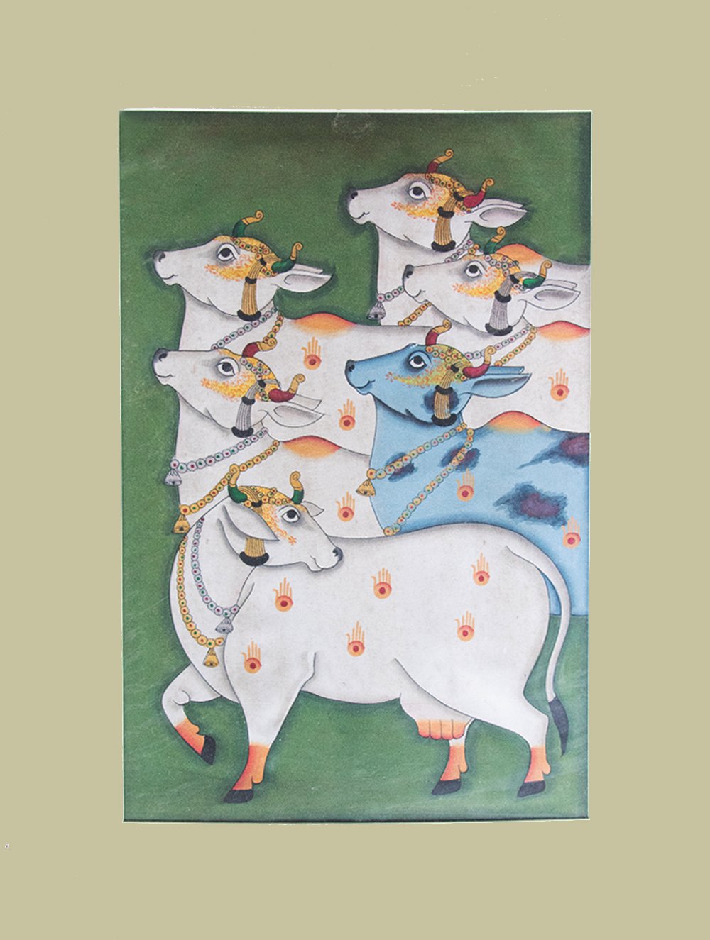 Load image into Gallery viewer, Large Pichwai Painting ❃ Srinathji as a Cow