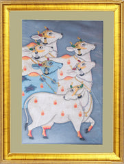 Large Pichwai Painting ❃ Srinathji disguised as a Cow 