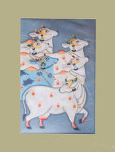 Load image into Gallery viewer, Large Pichwai Painting ❃ Srinathji disguised as a Cow 