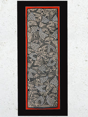 Large Potua Art Painting With Mount - Wedding Of The Fish (25"x10")