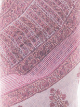 Load image into Gallery viewer, Light &amp; Breezy. Sanganeri Kota Doria Saree - Soft Pink Florets 