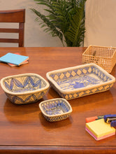 Load image into Gallery viewer, Madhubani Art Papier Mache - Multi-Utility Baskets &amp; Tray (Set of 3)