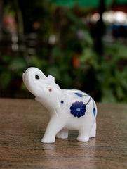 Marble Inlay Curio Elephant Small