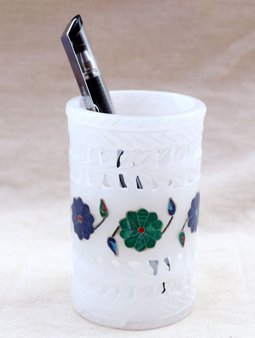 Load image into Gallery viewer, Marble Inlay Pen Stand