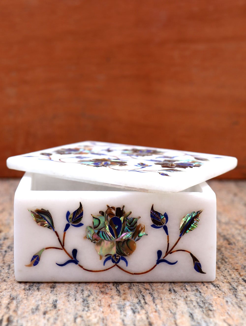 Marble Inlay Square Box