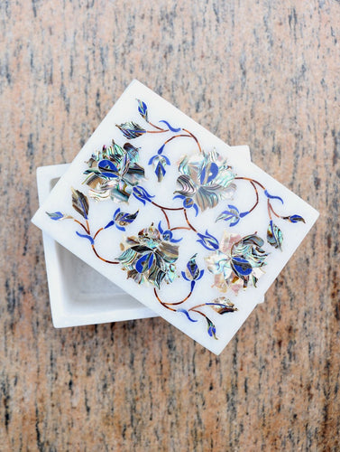 Marble Inlay Square Box