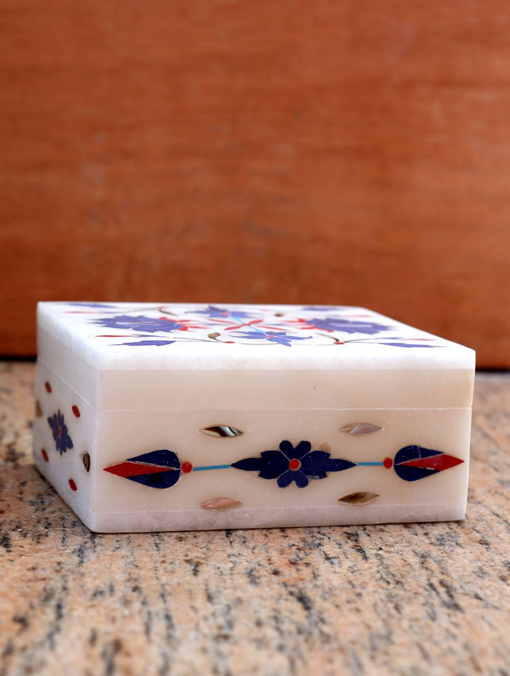 Marble Inlay Square Box
