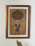 Miniature Art On Stamp Paper - The King (Double Glass Framed)