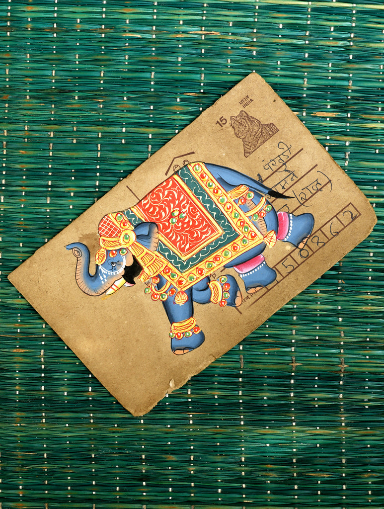 Miniature Art on Antique Post Card - The India Craft House 