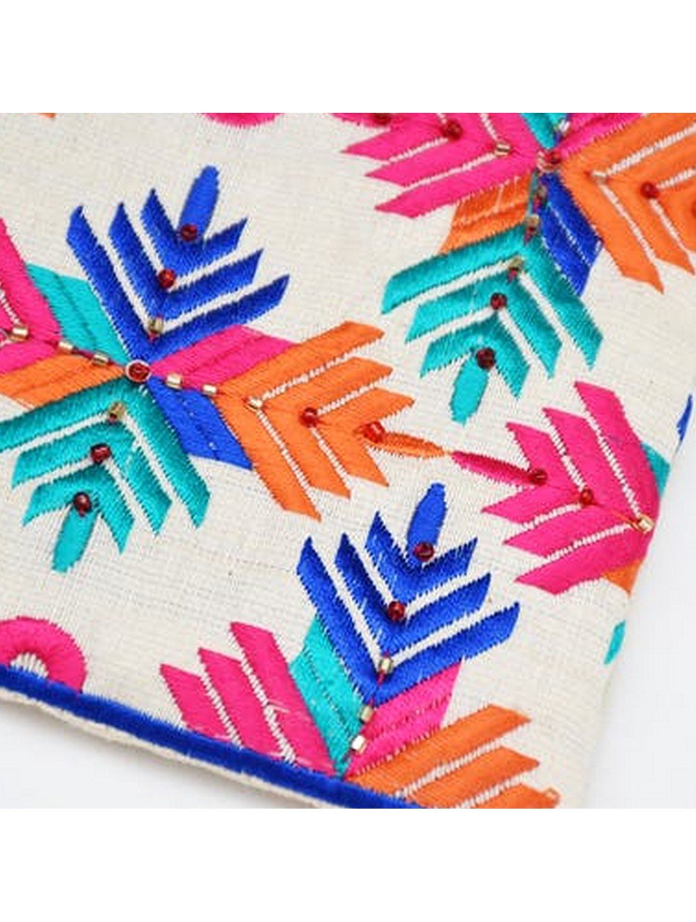 Multi Color Phulkari Motif Pouch