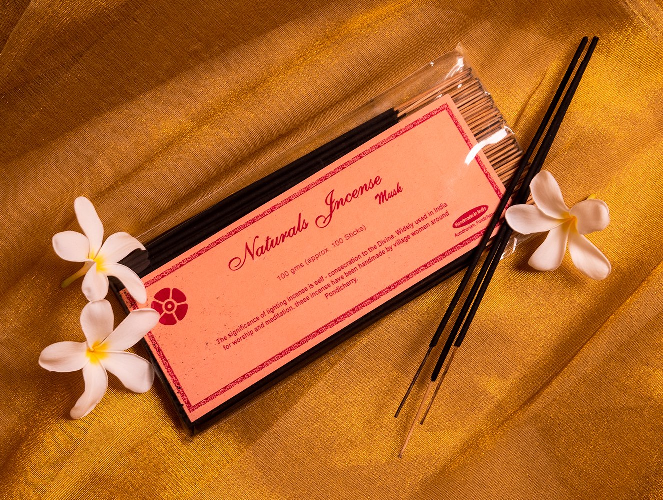 Natural Oils & Herbs Incense Sticks - Musk (100 Gms - Approx.100 Sticks)