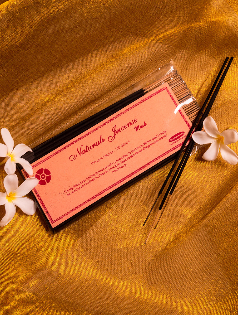 Natural Oils & Herbs Incense Sticks - Musk (100 Gms - Approx.100 Sticks)