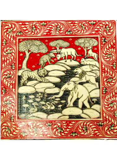 Pattachitra Art - Painting on Wood - The India Craft House 