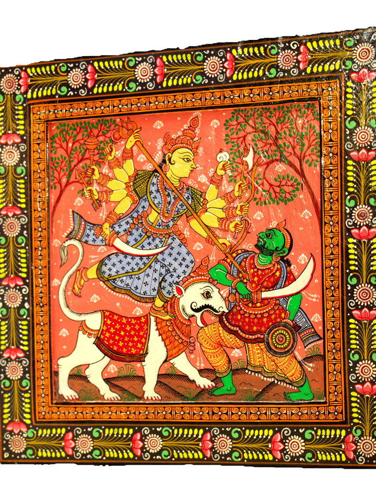 Pattachitra Art - Painting on Wood - The India Craft House 