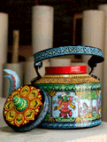 Pattachitra Art - Tin Teapot, Large