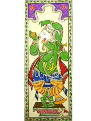 Pattachitra Art - Tussore Silk Painting - The India Craft House 