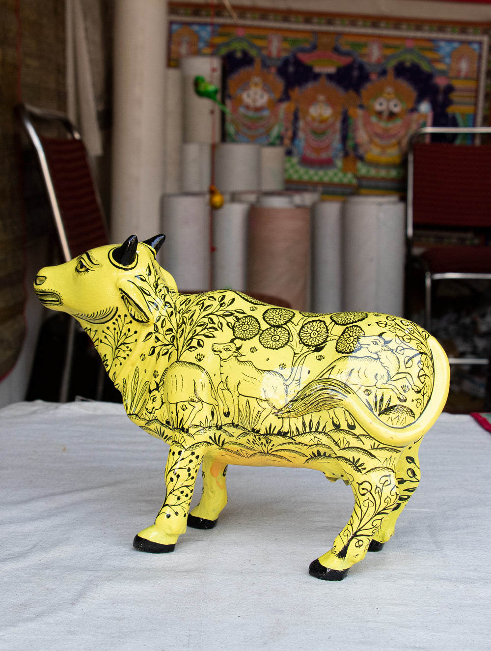 Pattachitra Art Curio - Cow - The India Craft House 
