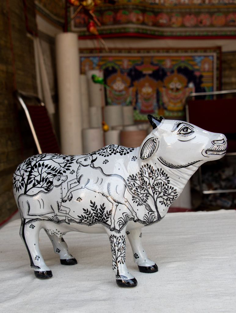 Pattachitra Art Curio - Cow - The India Craft House 